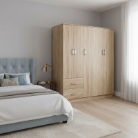 Dulap cu 5 usi, Athos I, V21, Stejar, 170x42x180 cm - 1