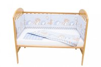 Set protectii patut Odette Blue din bumbac 63x127 cm - 2