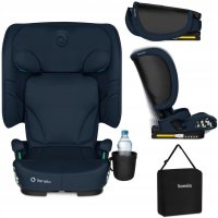 Lionelo Orin i-Size, scaun auto pliabil pentru copii 100-150 cm, tetiera cu 14 pozitii, sezut cu 4 pozitii, ISOFIX si Top Tether, husa de transport, suport de pahar, albastru - 1