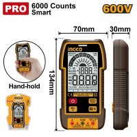 Multimetru Digital Profesional INGCO DM16004 - 600V, TRMS 6000 counts, AC/DC, NCV, 60mF, 10MHz, Data Hold, LED - 1
