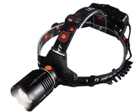 Lanterna frontala reincarcabila Andowl Q TD072 cu LED puternic, neagra - 1