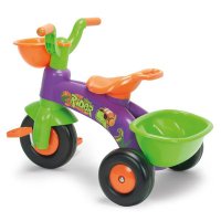 Tricicleta pentru copii Injusa Dino Rider cu pedale, inspirata din desenele cu dinozauri 1-3 ani, cosulete pentru accesorii - 2