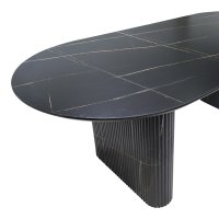 Masa de dining Nembou boho Negru 210x100x76 cm - 3
