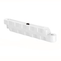 Bariera modulara delimitare traseu karting, piste sau parcari, HDPE, umplere cu apa, anti-impact, rezistenta UV, interior exterior 100x12x18 cm, alb - 1