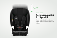 Scaun auto Buf Boof TravelFold Pro i-Size, negru, pliabil, ISOFIX si Top Tether, tetiera cu 15 pozitii, 9-36 kg, 76-150 cm - 1