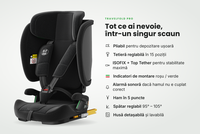 Scaun auto Buf Boof TravelFold Pro i-Size, negru, pliabil, ISOFIX si Top Tether, tetiera cu 15 pozitii, 9-36 kg, 76-150 cm - 7