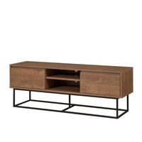 Comoda TV RODEZ, nuc + negru, 140x40x50 cm - 1