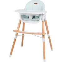 Scaun de masa 2 in 1 reglabil Tin cu tavita si husa detasabile suport pentru picioare reglabil Light Green - 1