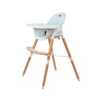 Scaun de masa 2 in 1 reglabil Tin cu tavita si husa detasabile suport pentru picioare reglabil Light Green - 5