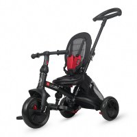 Tricicleta pentru copii Coccolle Alegra Chili Pepper multifunctionala, cu sezut reversibil si pozitie de somn, de la 10 luni, suport de picioare pliabil, frana pe rotile din spate si copertina cu protectie UV - 5