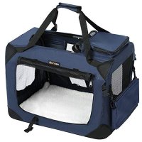Geanta de transport animale, Feandrea, Albastru-Negru, 70.0x52.0x52.0 cm - 2