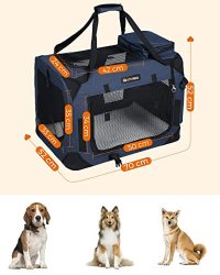 Geanta de transport animale, Feandrea, Albastru-Negru, 70.0x52.0x52.0 cm - 3