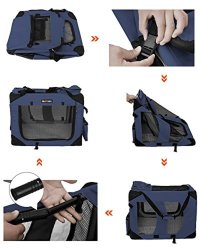 Geanta de transport animale, Feandrea, Albastru-Negru, 70.0x52.0x52.0 cm - 6