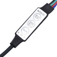 Cadru de pat cu tablie si lumini LED RGB, stejar maro, 90x190 cm - 12