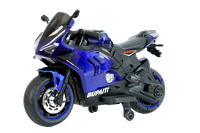 Motocicleta electrica copii, Kinderauto BDQ888 70W 12V cu roti moi, Bluetooth, albastra - 1