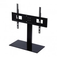 Stand TV Techly ICA-LCD S07L pentru televizoare de 32inch - 65inch, cu baza din sticla, capacitate 45 Kg (Negru) - 1