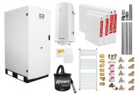 Centrala termica pe peleti Fornello GT 35 Standard, 35 KW - Pachet complet cu pompa, boiler, radiatoare si accesorii - 1