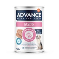 ADVANCE VETERINARY DIETS Atopic Medium & Maxi, M-XL, Curcan, dietă veterinară, conservă hrană umedă câini, piele & blană, (pate), 400g - 2