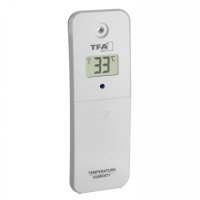 Transmitator wireless digital pentru temperatura si umiditate afisaj LCD Alb compatibil MARBELLA - 1