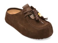 Papuci GRYXX M7351 maro din piele intoarsa pentru vara - 1