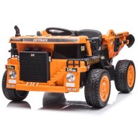 Basculanta electrica pentru 2 copii, Kinderauto BJ302 80W 12V 10Ah PREMIUM, culoare Galbena - 1