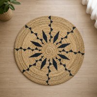 Covor rotund iută Bolero Homs, 90X90 cm,10104 - 1