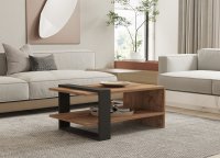 Masuta de cafea Ova, finisaj stejar, 80 x 35 x 55 cm - 1
