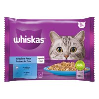 WHISKAS Selectii cu Pește, Somon si Ton, Plicuri Hrană Umedă pentru Pisici, Multipack 85g x 4 - 3