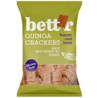 Crackers Bio din Quinoa cu Rosii si Busuioc Fara Gluten, 100g - Bettr - 1