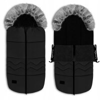 Sac de iarna Lionelo Frode pentru carucior - 90x45 cm, impermeabil, universal, negru - 1