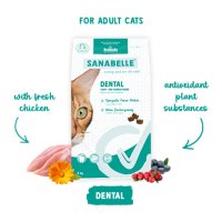 Sanabelle Dental hrana uscata pentru pisici cu sensibilitati dentare, aroma de pasare, 400 g - 4