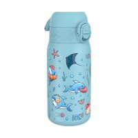 Sticla de apa Ion8 Sharks pentru copii, inox, 400ml - 1