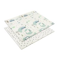 Covoras de joaca termic pentru copii Funny City  Stars din spuma XPE, design cu doua fete, pliabil, 180x200 cm - 4