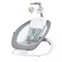 Leagan balansoar Lionelo Pascal Scandi cu vibratii si 12 melodii, pliabil, 80x49 cm, gri - 1