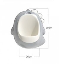 Pisoar pentru baieti Little Mom Grey Dino, cu vas colector detasabil, design ergonomic si suspendabil, dimensiune 30 x 26 cm - 8