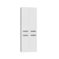 Dulap baie ADINO, 4 usi, alb, 60x30x174 cm - 1