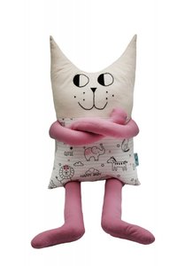 Papusa perna hand made pentru copii Pisica Fifi 80 cm - 2