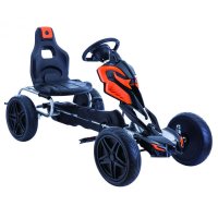 GO Kart cu pedale Kinderauto Thunder pentru copii 5-10 ani, roti EVA, culoare neagra - 1