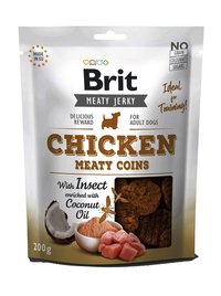 Brit Dog Jerky Chicken With Insect Meaty Coins, 200 g - 1