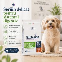 EXCLUSION Monoprotein VD Intestinal Small, XS-S, Porc și Orez, dietă veterinară, hrană uscată câini, sistem digestiv, 7kg - 4