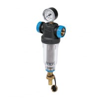 Filtru SAN cu autocuratare, cu cartus din otel inoxidabil 304 cu racorduri de   ½   FM E i   ¾   M - 1