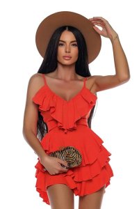 Rochie rusa din in - 1
