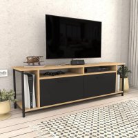 Comoda TV Omar - Finisaj Oak si Negru - 2