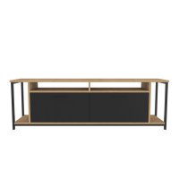 Comoda TV Omar - Finisaj Oak si Negru - 4