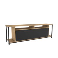 Comoda TV Omar - Finisaj Oak si Negru - 5