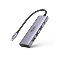 Adaptor UGREEN USB C CM511 - 2 x USB-A 3.0, HDMI 4K, USB-C PD 100W, SD si TF, Gri - 1