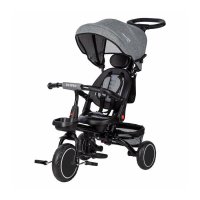 Tricicleta pentru copii Elipso Free2Move, sezut rotativ 360°, roti EVA, reglabila, Grey - 1
