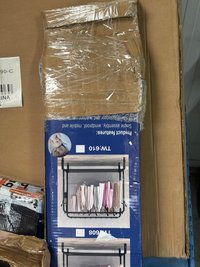 Suport Metalic Dublu pentru Umerase - 150 x 110 x 54 cm, Fara Roti - Alb, Stare Acceptabila - 1