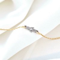 Bratara Fior al Copilariei - Model Baiat cu Diamant natural - Argint 925 & Argint placat cu Aur Galben 18K - 1