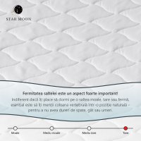 Saltea Ortopedica Star Moon Athena DoubleSide 140x200x25cm, Spuma Poliuretanica Reversibila, Ferma - 3